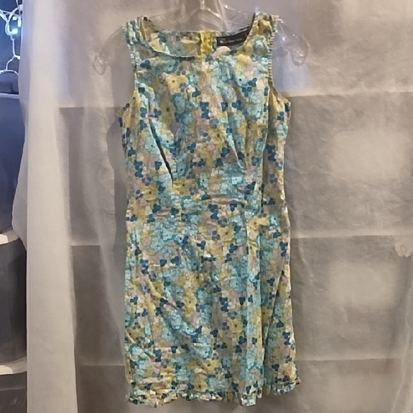 No Boundaries Blue and Yellow Floral Mini Dress - Picture 1 of 3